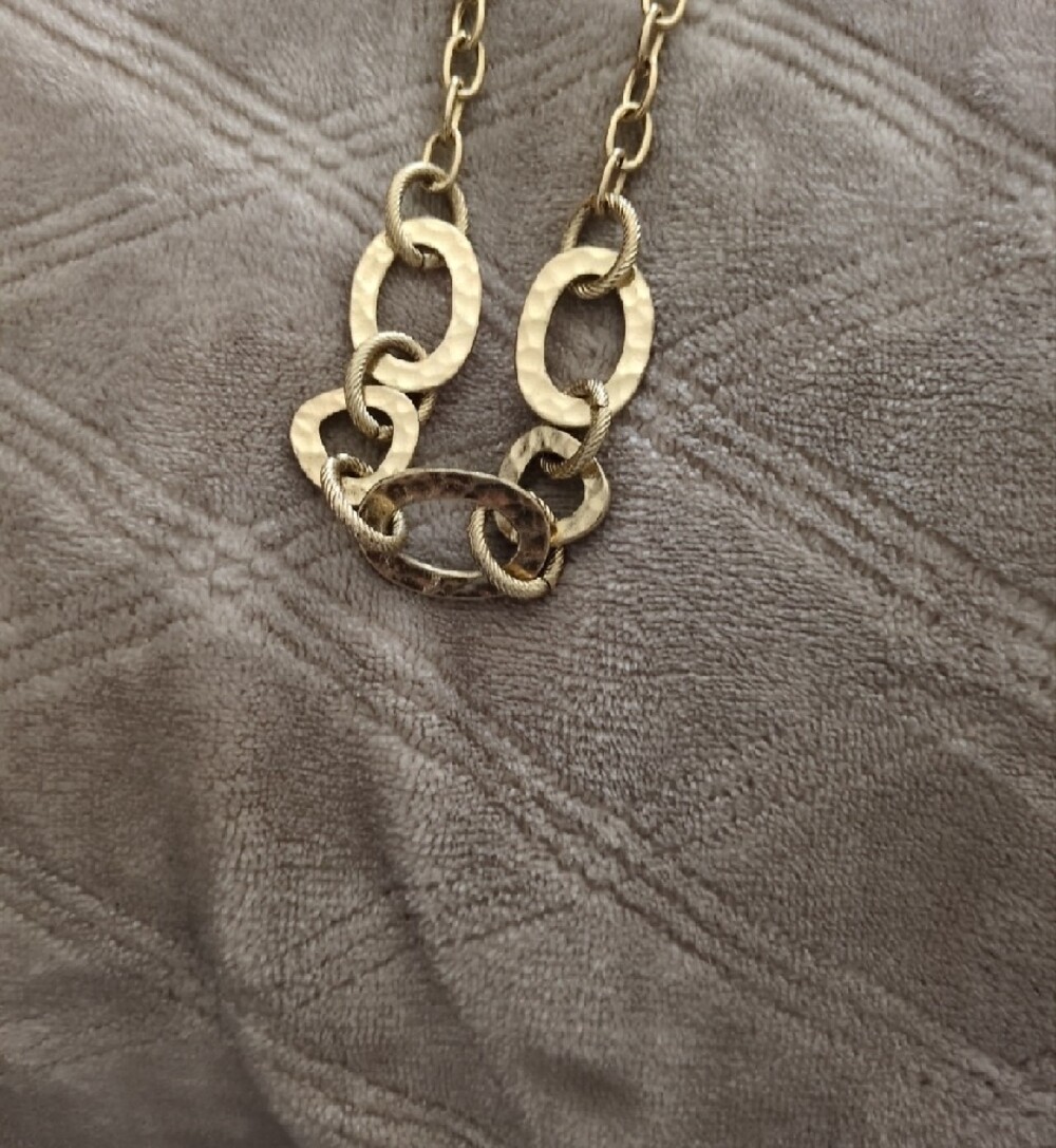 Lia Sophia Gold Link Statement Necklace - Women Jewelry - Picture 4 of 4